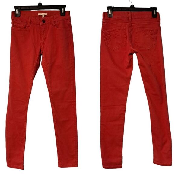 Maje Broder Tomette Skinny Jeans Size 24 Red NWT - Picture 1 of 14